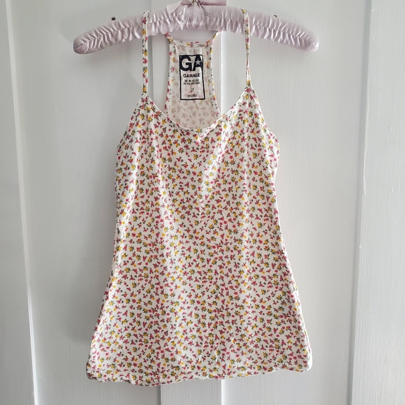 Floral Print Spaghetti Strap Tank